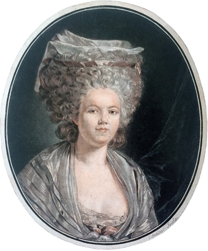 Portrait of Rose, a white full-figured woman with high grey and white wavy hair, wearing a grey and white shawl