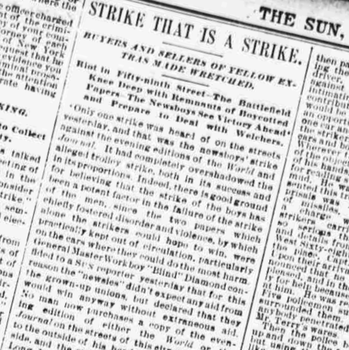 Image of a page of The Sun featuring an article titled Strike That is a Strike