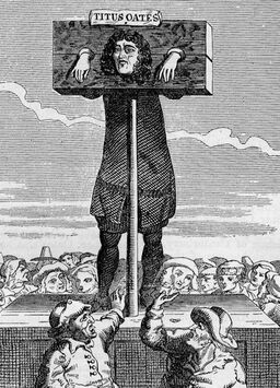 Image of Titus Oates in the stocks